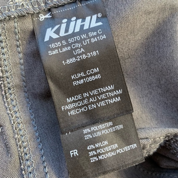 Kuhl Trekr Pant Womens 8 Gray Convertible Side Seam Cinch Ruched Hiking Outdoor - Picture 14 of 15